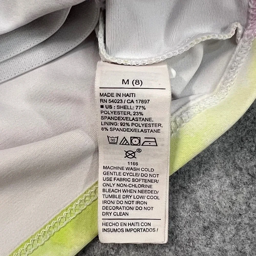 Old Navy Active Girls Powersoft Go-Dry Sports Bra Tie Dye Pastel Pink Yellow M 8